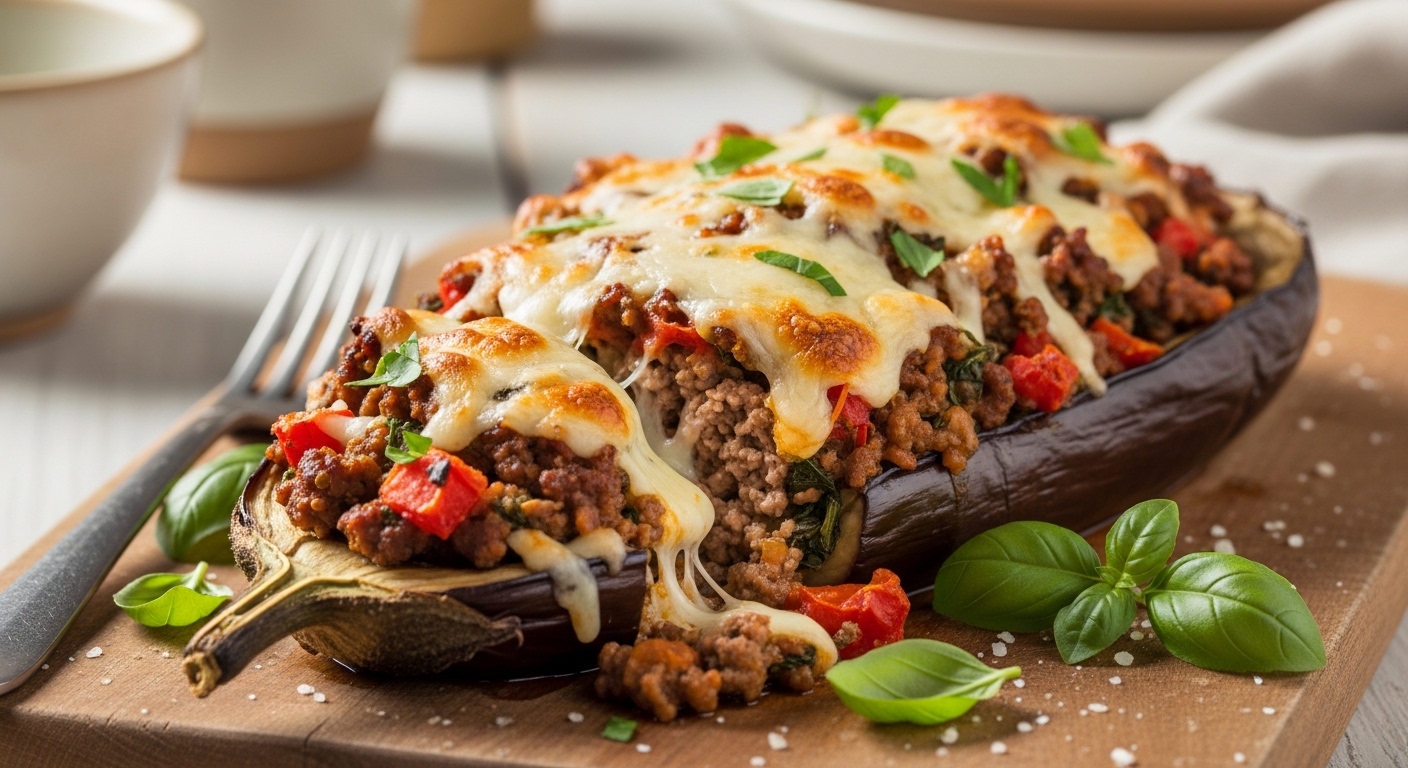 Deliciosa Receita de Berinjela Recheada com Carne e Queijo