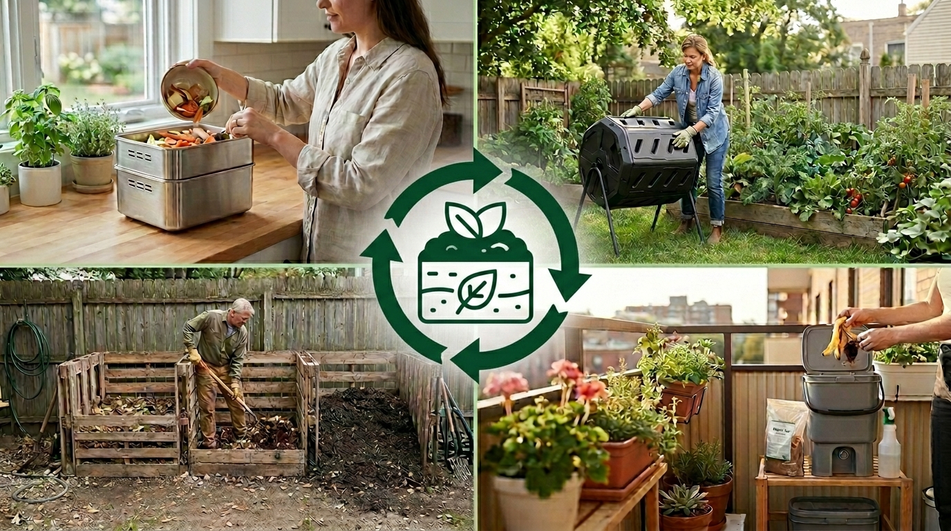 Compostagem Caseira: Benefícios mesmo em Espaços Pequenos