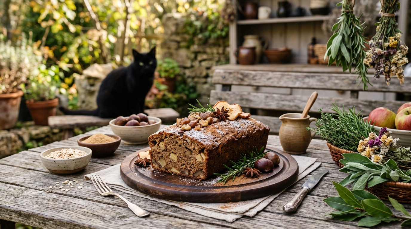 Receita de Bolo da Bruxa: Com Maçã, Aveia, Açúcar Mascavo e Castanhas