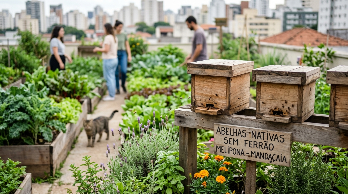 Benefícios das Abelhas Sem Ferrão em Hortas e Pomares