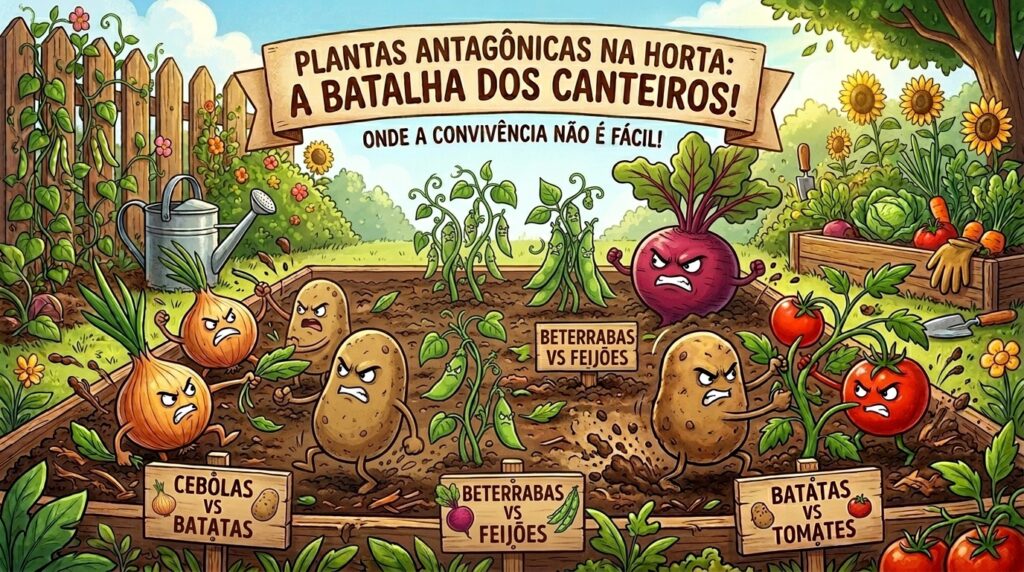 cultivo de espécies incompatíveis pode afetar a saúde e a produtividade da sua horta