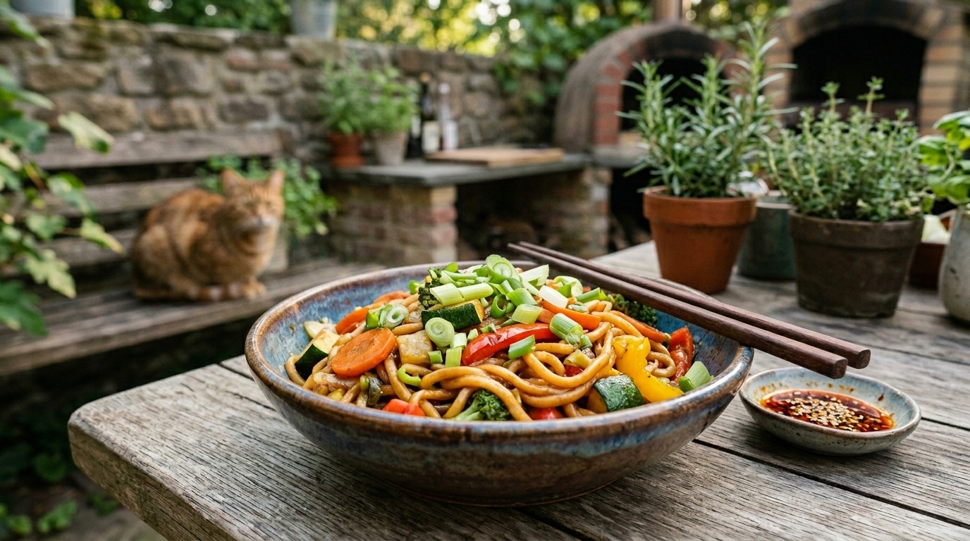 Receita Fácil de Yakisoba de Legumes da Horta