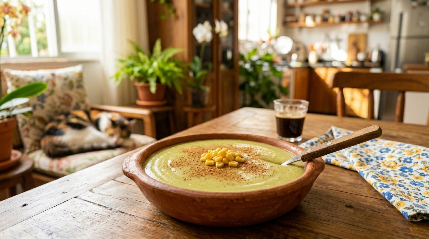 Cural de Milho Verde com Canela