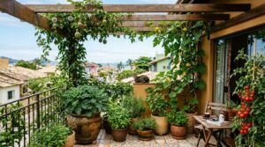 Foto de varanda com jardim comestível